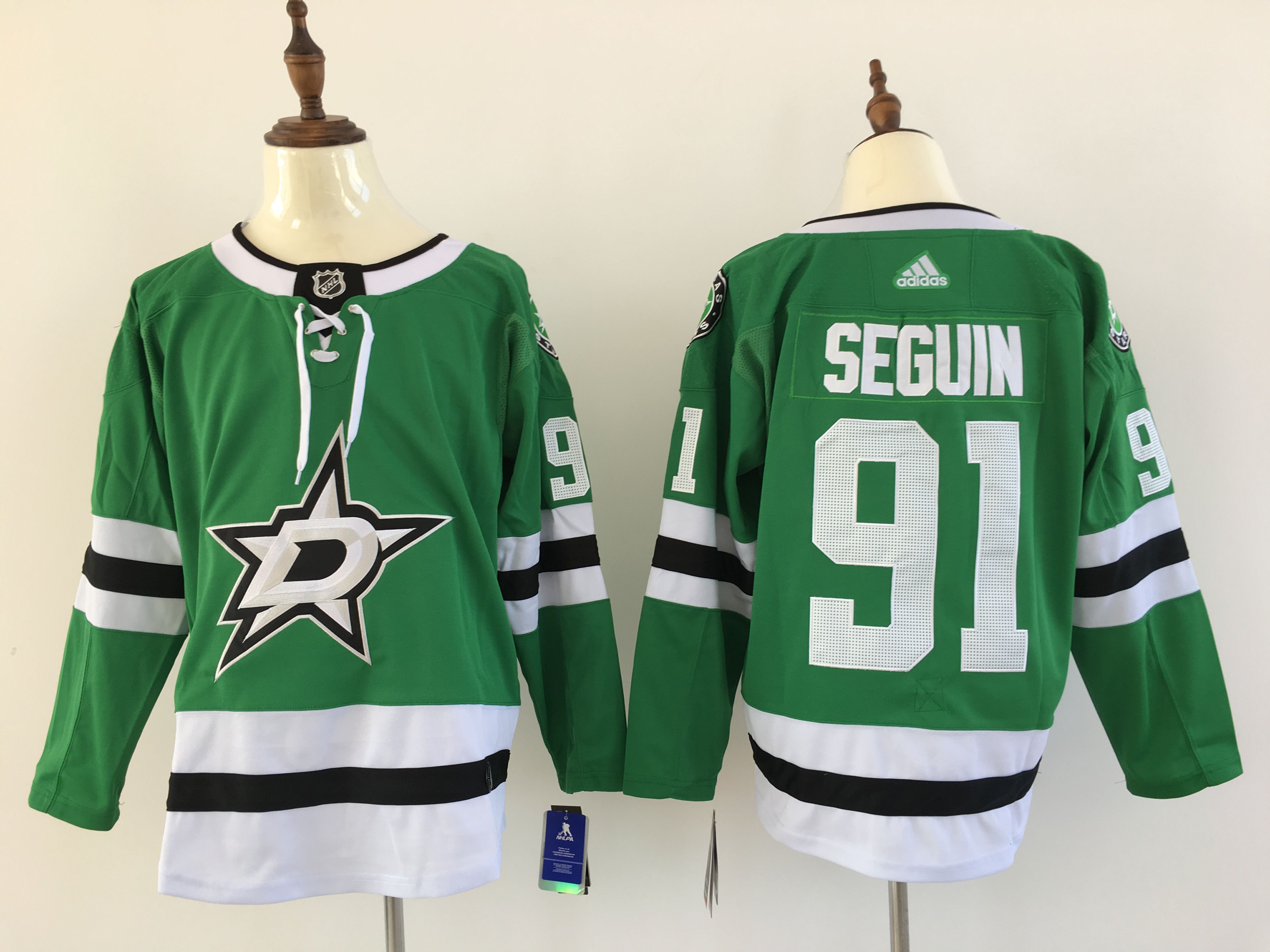 Men Dallas Stars #91 Seguin Green Hockey Stitched Adidas NHL Jerseys